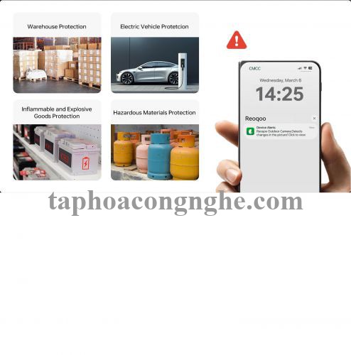 Reoqoo x31b 2.5K UHD Camera ngoài trời cổng rj45 Wifi ăng-ten kép Ai 360 P / T còi hú với đèn led 14 màu phát hiện khói cháy H265 Onvif 8s CLOUD lưu trữ 29552 xt-x31b 10029552